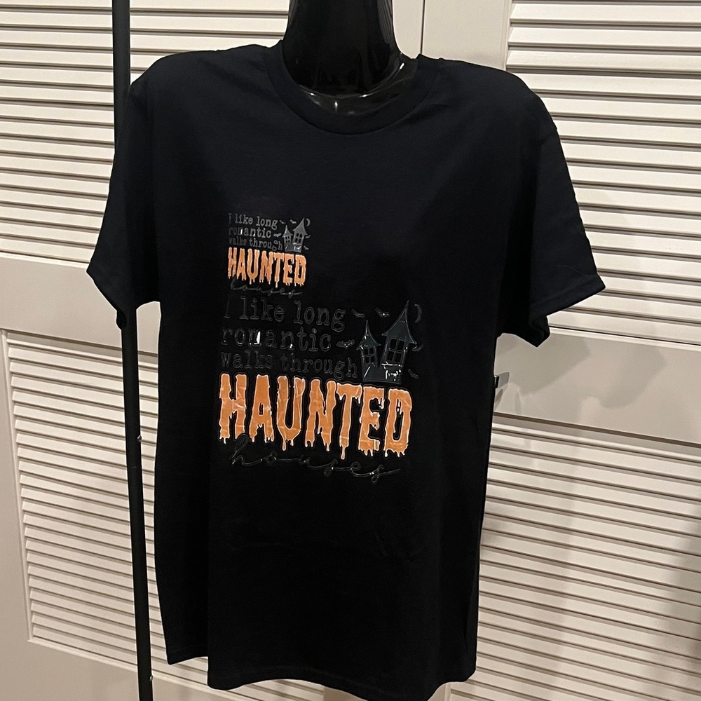 Haunted Black and Orange Shirt